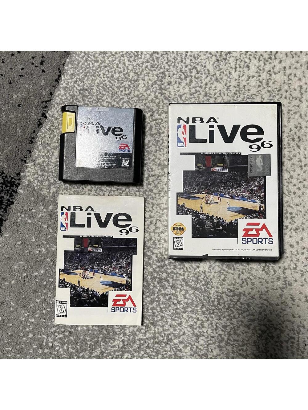 NBA Live 96 (Sega Genesis, 1995) CIB - Tested Working